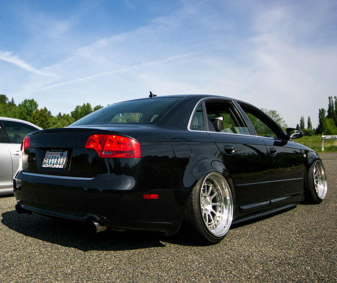 Audi B7 S4 side view with Relak style side skirts