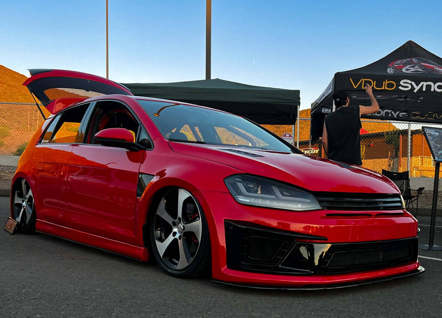 Volkswagen MK7 GTI with OptikWerks side skirts installed
