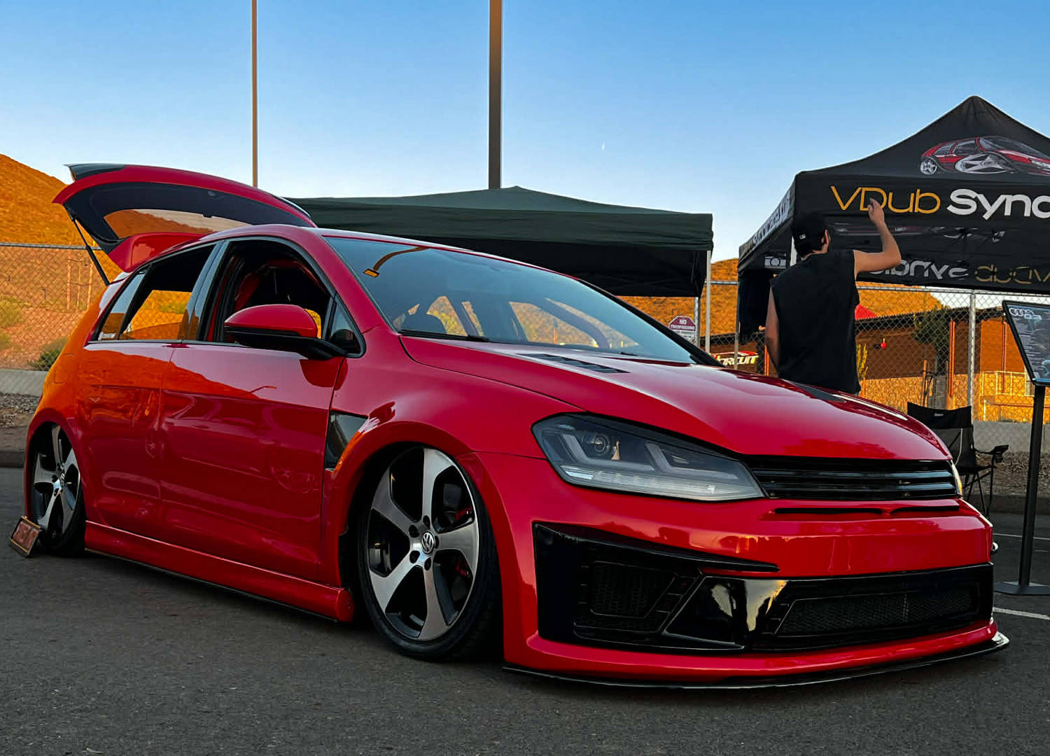 Volkswagen MK7 GTI with Optikwerks side skirts installed