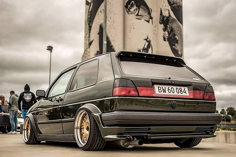Volkswagen MK2 GTI Golf showing G60-style rear arches and side skirts