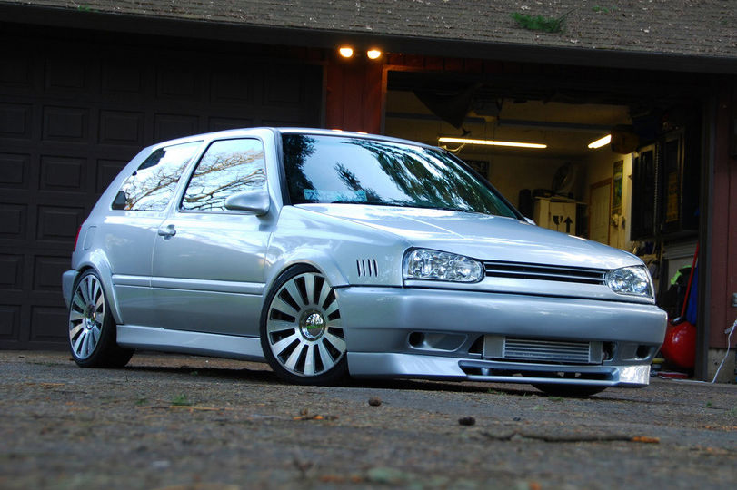 MK3 Volkswagen GTI and Golf with classic Euro side skirt styling