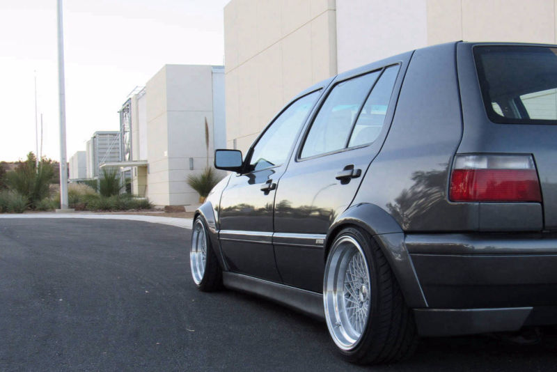 Volkswagen MK3 Golf with Optikwerks widebody fender flares and stance fitment