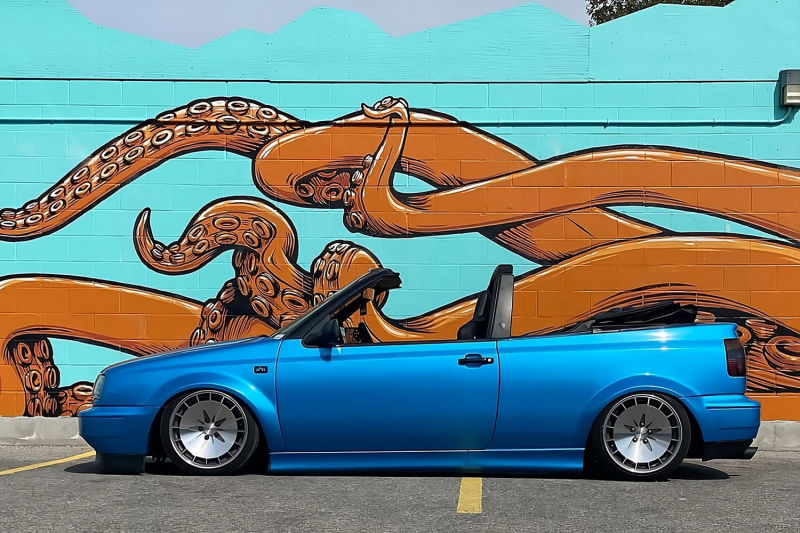 Volkswagen MK3 Cabrio with Optikwerks widebody fender flares