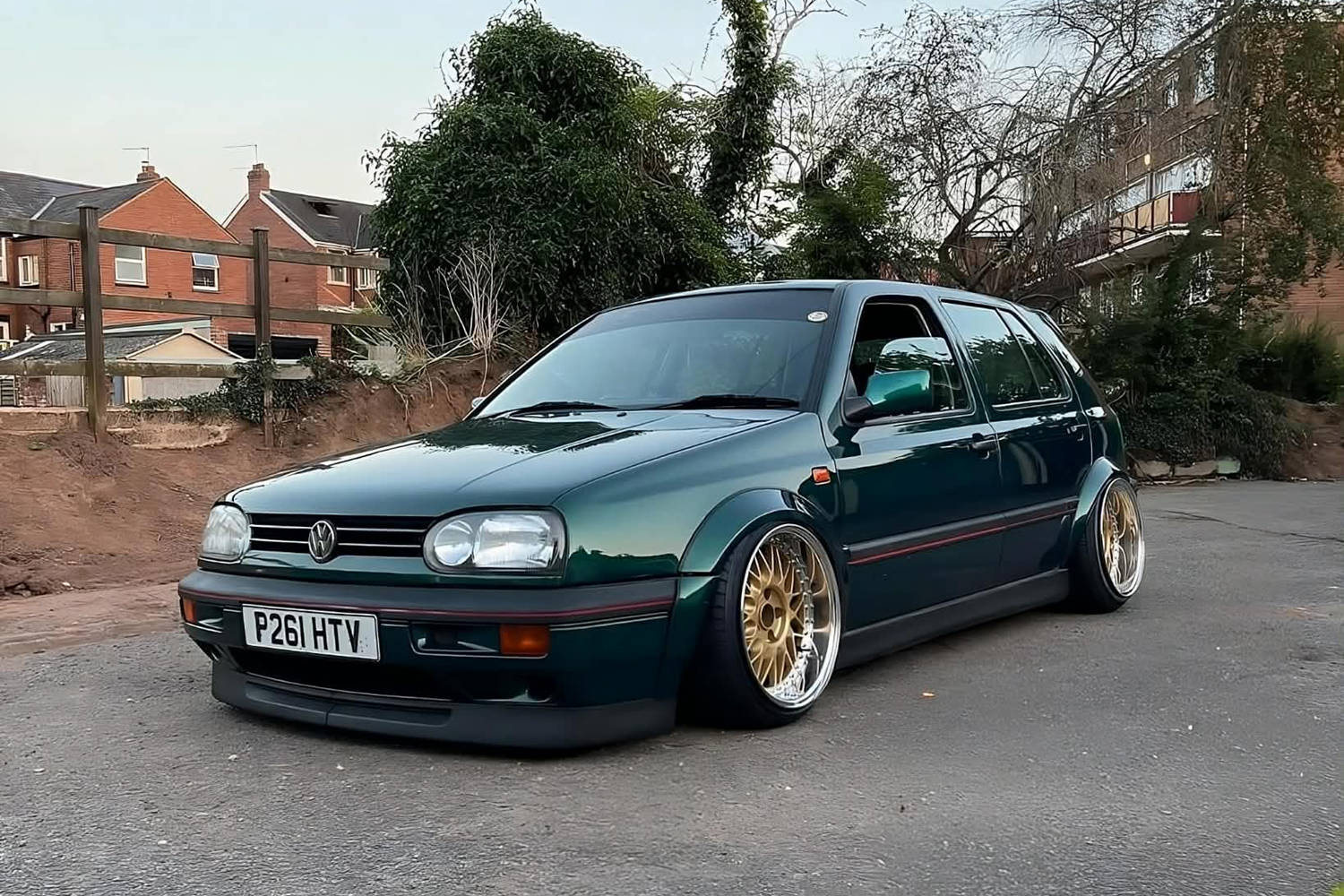 Volkswagen MK3 Golf with Optikwerks widebody fender flares