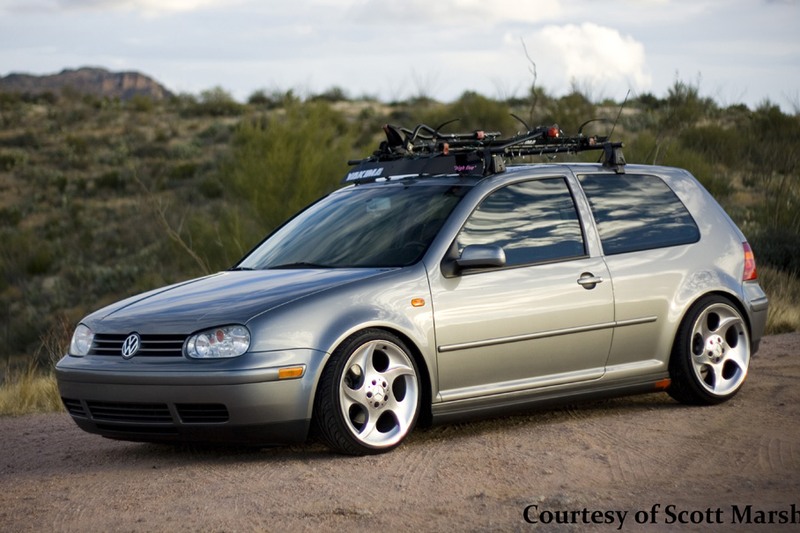 VW MK4 GTI / Golf with textured GLI style side skirts