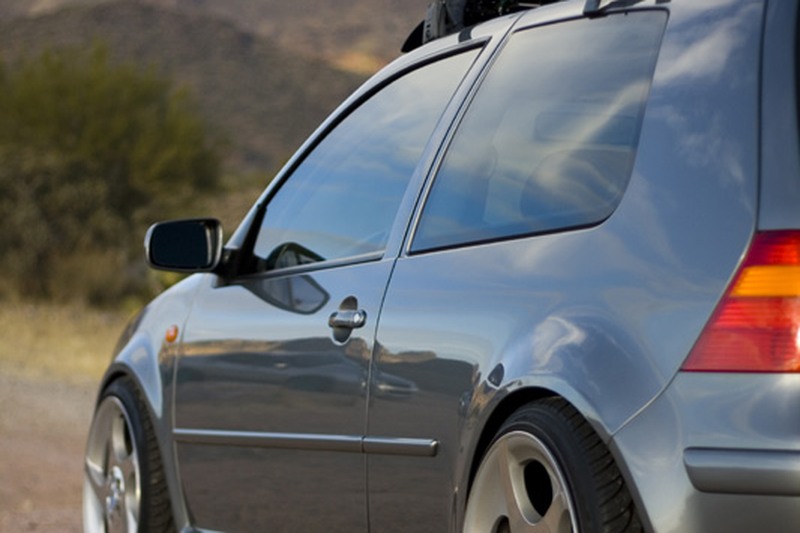 Textured GLI style side skirts installed on a VW MK4