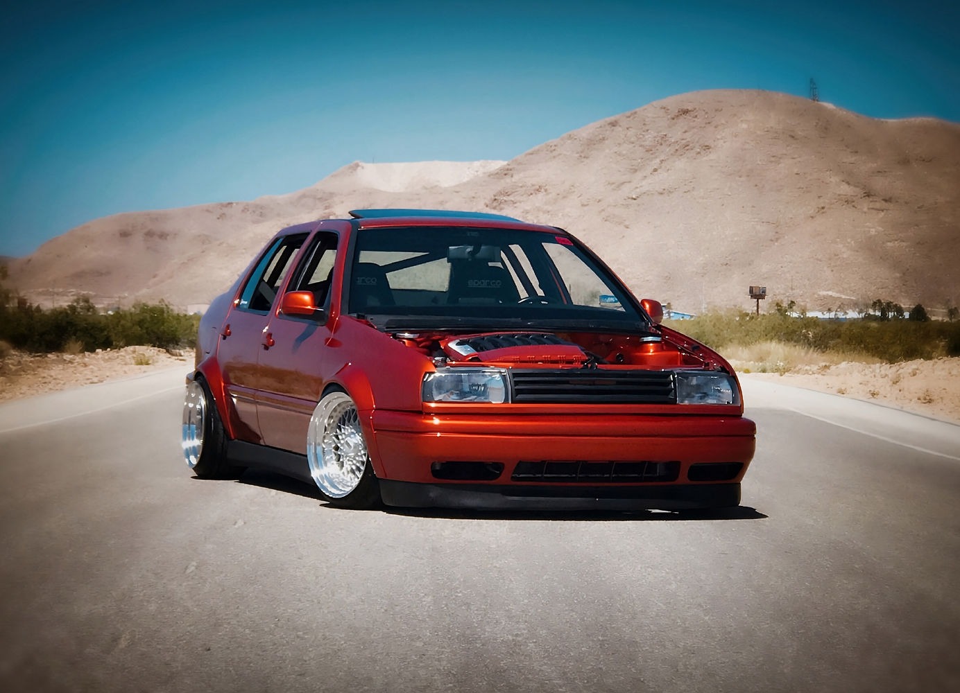 Volkswagen MK3 Jetta / Vento with OptikWerks widebody fender flares