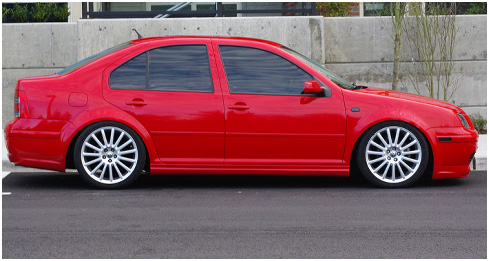 MK4 Jetta GLI side skirts installed