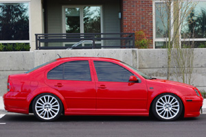 Volkswagen MK4 Jetta with GLI replica side skirts