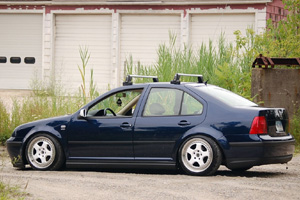 Volkswagen MK4 Jetta with textured GLI side skirts